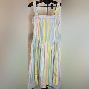 Free People Women’s Primavera Stripe Cotton Midi Dress Pastel Stripes XS NWT